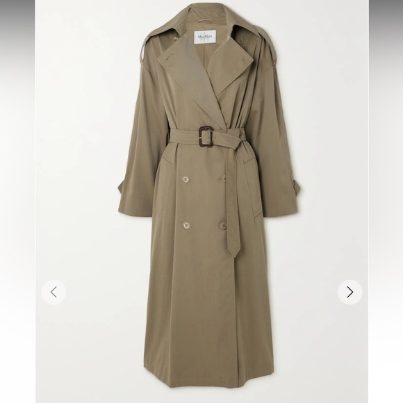 Max Mara Wool Blend Gabardine Trench - Picture 2 of 8